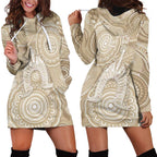 50 Years Deadly NAIDOC Week 2026 Personalised Hoodie Dress Dhari Beige Indigenous Art