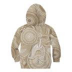 50 Years Deadly NAIDOC Week 2026 Personalised Kid Hoodie Dhari Beige Indigenous Art