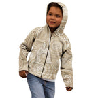 50 Years Deadly NAIDOC Week 2026 Personalised Kid Hoodie Dhari Beige Indigenous Art