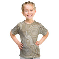 50 Years Deadly NAIDOC Week 2026 Personalised Kid T Shirt Dhari Beige Indigenous Art