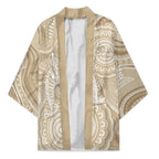 50 Years Deadly NAIDOC Week 2026 Personalised Kimono Dhari Beige Indigenous Art