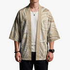 50 Years Deadly NAIDOC Week 2026 Personalised Kimono Dhari Beige Indigenous Art