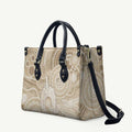 50 Years Deadly NAIDOC Week 2026 Personalised Leather Bag Dhari Beige Indigenous Art