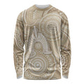50 Years Deadly NAIDOC Week 2026 Personalised Long Sleeve Shirt Dhari Beige Indigenous Art