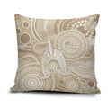 50 Years Deadly NAIDOC Week 2026 Personalised Pillow Cover Dhari Beige Indigenous Art