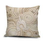50 Years Deadly NAIDOC Week 2026 Personalised Pillow Cover Dhari Beige Indigenous Art