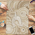 50 Years Deadly NAIDOC Week 2026 Personalised Puzzle Dhari Beige Indigenous Art