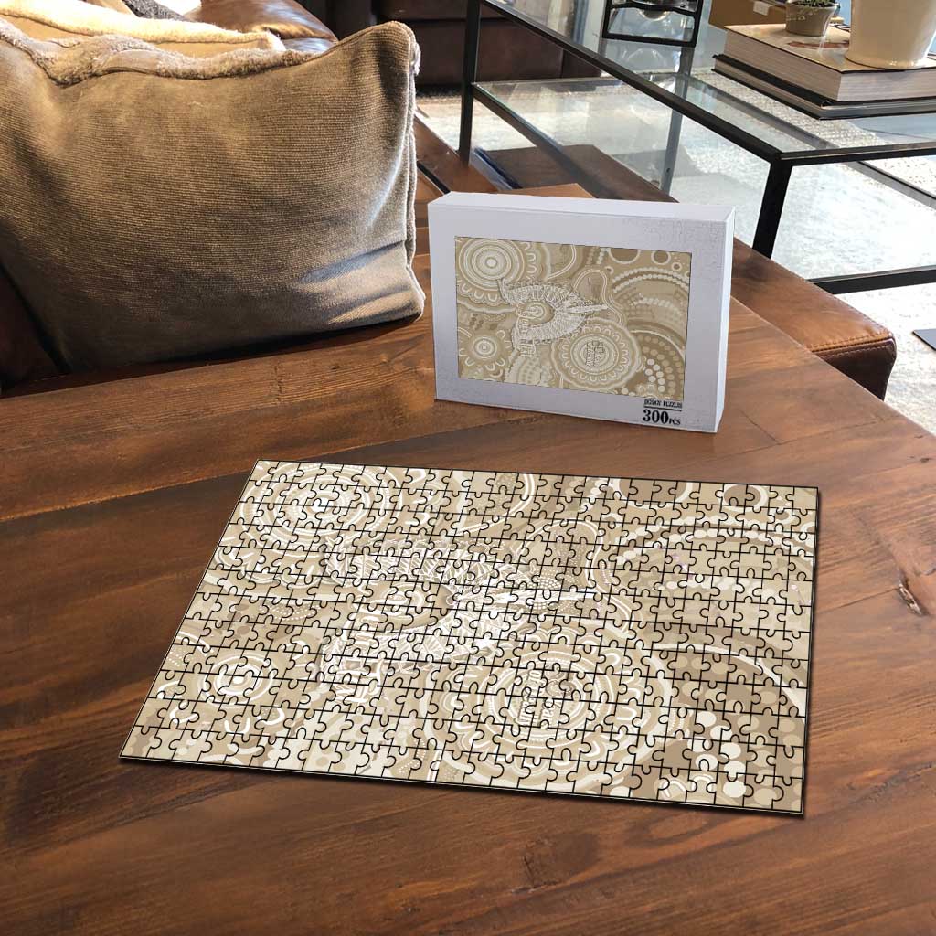 50 Years Deadly NAIDOC Week 2026 Personalised Puzzle Dhari Beige Indigenous Art