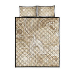 50 Years Deadly NAIDOC Week 2026 Personalised Quilt Bed Set Dhari Beige Indigenous Art