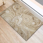 50 Years Deadly NAIDOC Week 2026 Personalised Rubber Doormat Dhari Beige Indigenous Art