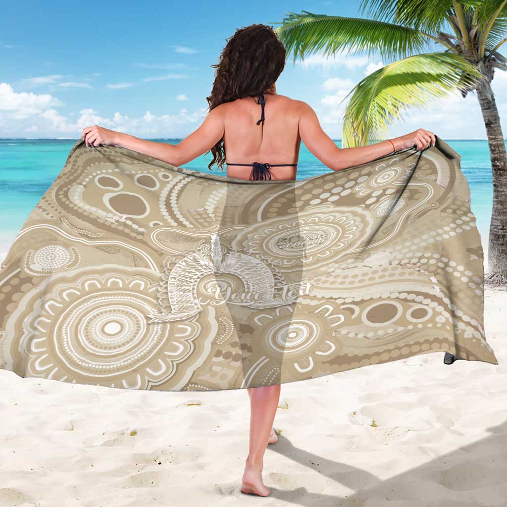 50 Years Deadly NAIDOC Week 2026 Personalised Sarong Dhari Beige Indigenous Art