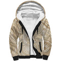 50 Years Deadly NAIDOC Week 2026 Personalised Sherpa Hoodie Dhari Beige Indigenous Art