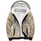 50 Years Deadly NAIDOC Week 2026 Personalised Sherpa Hoodie Dhari Beige Indigenous Art
