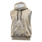 50 Years Deadly NAIDOC Week 2026 Personalised Sleeveless Hoodie Dhari Beige Indigenous Art