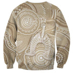 50 Years Deadly NAIDOC Week 2026 Personalised Sweatshirt Dhari Beige Indigenous Art
