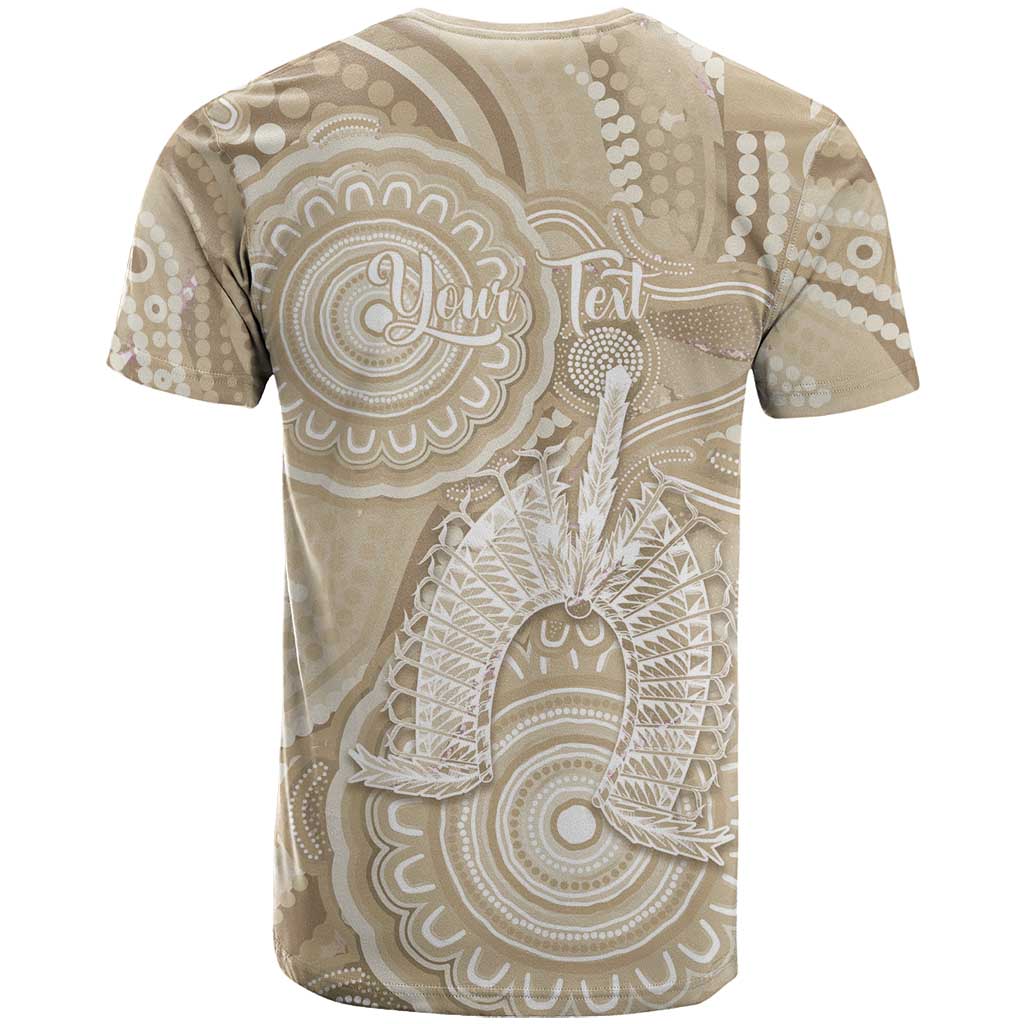 50 Years Deadly NAIDOC Week 2026 Personalised T Shirt Dhari Beige Indigenous Art