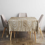 50 Years Deadly NAIDOC Week 2026 Personalised Tablecloth Dhari Beige Indigenous Art