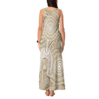 50 Years Deadly NAIDOC Week 2026 Personalised Tank Maxi Dress Dhari Beige Indigenous Art