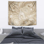 50 Years Deadly NAIDOC Week 2026 Personalised Tapestry Dhari Beige Indigenous Art