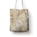 50 Years Deadly NAIDOC Week 2026 Personalised Tote Bag Dhari Beige Indigenous Art