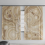 50 Years Deadly NAIDOC Week 2026 Personalised Window Curtain Dhari Beige Indigenous Art