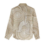 50 Years Deadly NAIDOC Week 2026 Personalised Women Casual Shirt Dhari Beige Indigenous Art