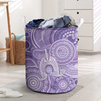 50 Years Deadly NAIDOC Week 2026 Personalised Laundry Basket Dhari Purple Indigenous Art