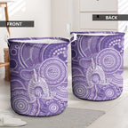 50 Years Deadly NAIDOC Week 2026 Personalised Laundry Basket Dhari Purple Indigenous Art