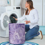 50 Years Deadly NAIDOC Week 2026 Personalised Laundry Basket Dhari Purple Indigenous Art