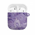 50 Years Deadly NAIDOC Week 2026 Personalised AirPods Case Dhari Purple Indigenous Art