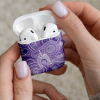 50 Years Deadly NAIDOC Week 2026 Personalised AirPods Case Dhari Purple Indigenous Art