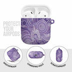 50 Years Deadly NAIDOC Week 2026 Personalised AirPods Case Dhari Purple Indigenous Art
