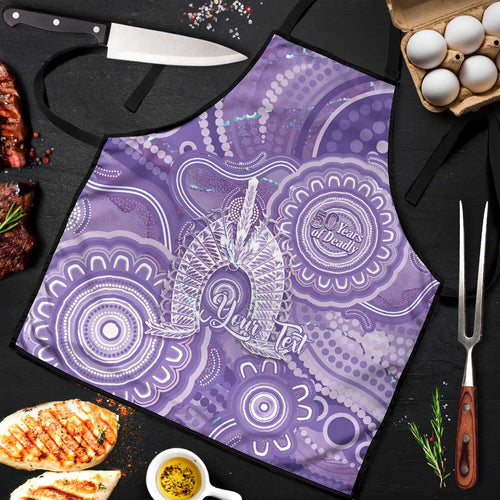 50 Years Deadly NAIDOC Week 2026 Personalised Apron Dhari Purple Indigenous Art