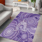 50 Years Deadly NAIDOC Week 2026 Personalised Area Rug Dhari Purple Indigenous Art