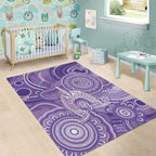50 Years Deadly NAIDOC Week 2026 Personalised Area Rug Dhari Purple Indigenous Art