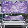 50 Years Deadly NAIDOC Week 2026 Personalised Auto Sun Shade Dhari Purple Indigenous Art
