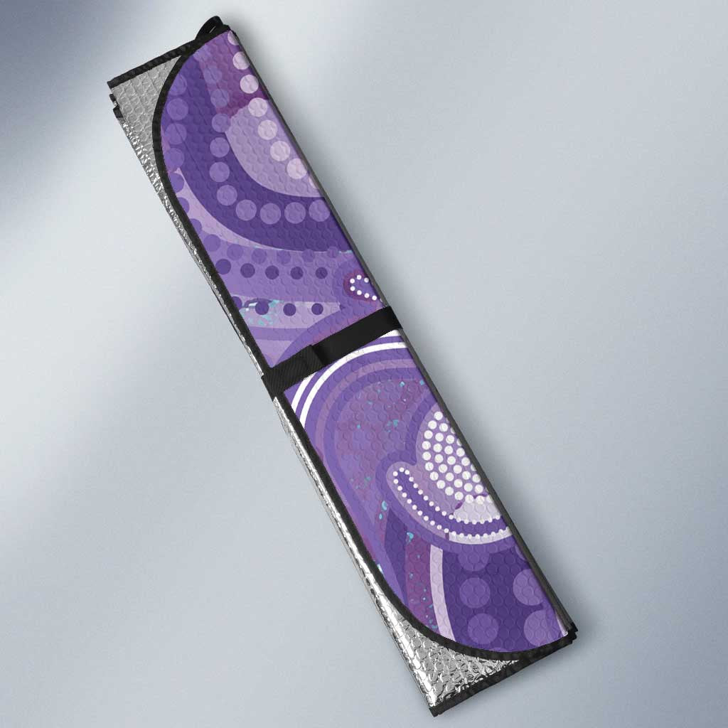 50 Years Deadly NAIDOC Week 2026 Personalised Auto Sun Shade Dhari Purple Indigenous Art