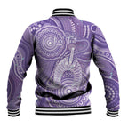 50 Years Deadly NAIDOC Week 2026 Personalised Baseball Jacket Dhari Purple Indigenous Art
