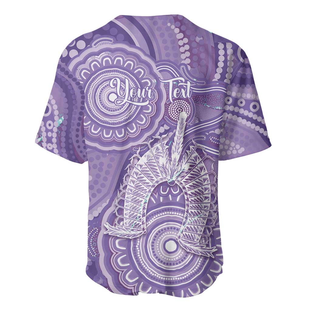50 Years Deadly NAIDOC Week 2026 Personalised Baseball Jersey Dhari Purple Indigenous Art