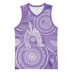 50 Years Deadly NAIDOC Week 2026 Personalised Basketball Jersey Dhari Purple Indigenous Art