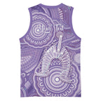 50 Years Deadly NAIDOC Week 2026 Personalised Basketball Jersey Dhari Purple Indigenous Art