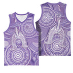 50 Years Deadly NAIDOC Week 2026 Personalised Basketball Jersey Dhari Purple Indigenous Art