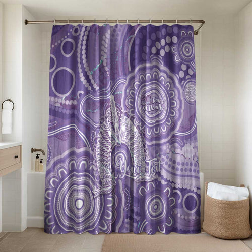 50 Years Deadly NAIDOC Week 2026 Personalised Bathroom Set Dhari Purple Indigenous Art