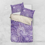 50 Years Deadly NAIDOC Week 2026 Personalised Bedding Set Dhari Purple Indigenous Art