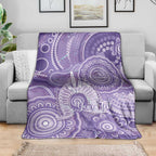 50 Years Deadly NAIDOC Week 2026 Personalised Blanket Dhari Purple Indigenous Art