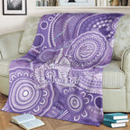 50 Years Deadly NAIDOC Week 2026 Personalised Blanket Dhari Purple Indigenous Art