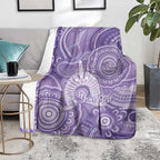 50 Years Deadly NAIDOC Week 2026 Personalised Blanket Dhari Purple Indigenous Art