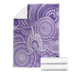 50 Years Deadly NAIDOC Week 2026 Personalised Blanket Dhari Purple Indigenous Art