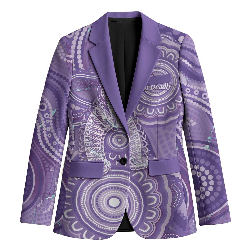 50 Years Deadly NAIDOC Week 2026 Personalised Blazer Dhari Purple Indigenous Art