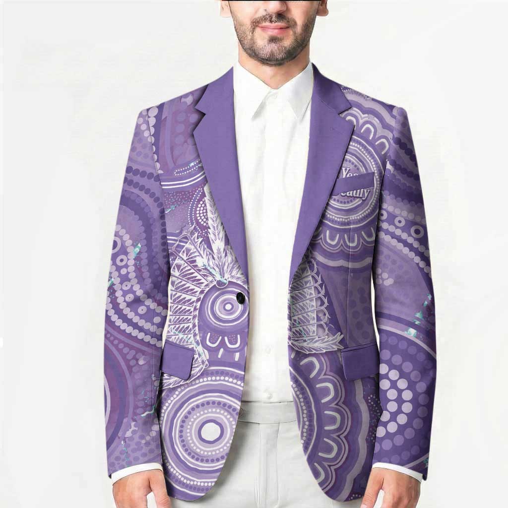 50 Years Deadly NAIDOC Week 2026 Personalised Blazer Dhari Purple Indigenous Art
